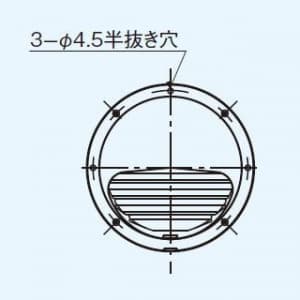 パナソニック 丸形パイプフード ステンレス製 ガラリ付 φ75用  FY-MCX031 画像2