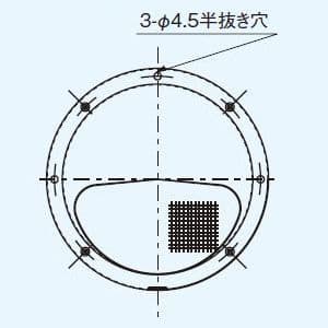 パナソニック 丸形パイプフード ステンレス製 防虫網付 φ100用  FY-MNX042 画像2