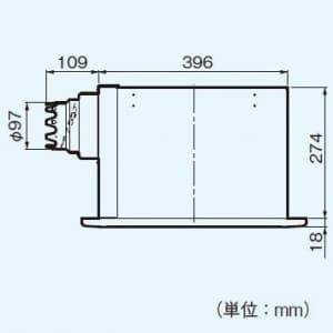 パナソニック 気調・熱交換形換気扇 天井埋込形 標準形 ルーバー別売タイプ  FY-15ZB3 画像3