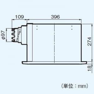 パナソニック 気調・熱交換形換気扇 天井埋込形 大風量形 ルーバー別売タイプ  FY-15ZBK3 画像3