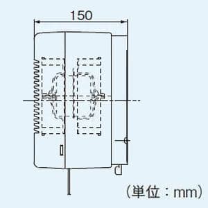 パナソニック 気調・熱交換形換気扇 壁掛形・1パイプ式 手動式シャッター 色=ホワイト 温暖地・準寒冷地用  FY-12ZH1-W 画像3