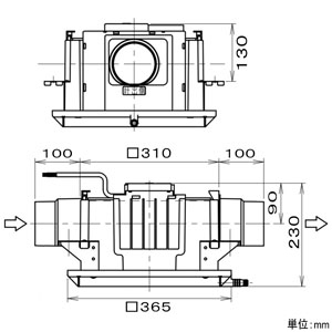 パナソニック セントラル換気ファン 天井埋込形 給気タイプ 集合住宅用  FY-100SC1A 画像3