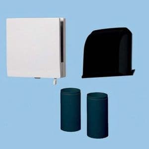 パナソニック 気調システム 専用部材 自然給気口 壁用・定風量機能タイプ・給気清浄フィルター付 パイプ、屋外フードセット FY-GKF3A-W/K