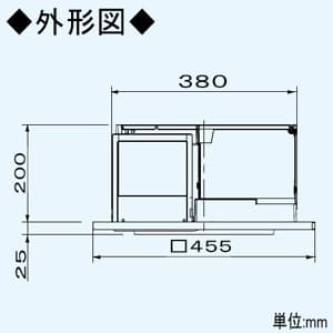 パナソニック 天井埋込形空気清浄機 適用床面積:20畳 単相100V 埋込寸法390mm角  F-PLL40 画像3