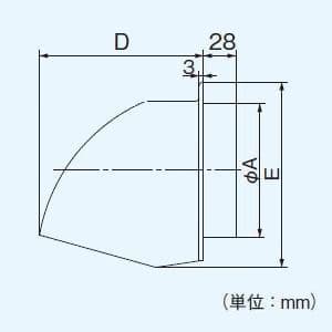 パナソニック パイプフード アルミ製 防鳥網付 φ150用  FY-HDA06 画像3