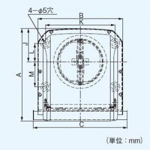 パナソニック 深形パイプフード アルミ製 ガラリ付 防火ダンパー付 温度ヒューズ72℃ φ100用  FY-MFAA043 画像2