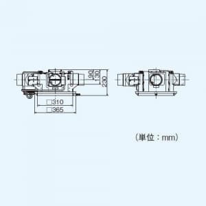 パナソニック 中間ダクトファン 2～3室用 残置運転機能付 電動気密シャッター2個付 樹脂製  FY-18DPC1WT 画像2