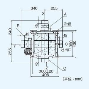 パナソニック 中間ダクトファン 2～3室用 残置運転機能付 電動気密シャッター2個付 樹脂製  FY-18DPC1WT 画像3