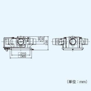 パナソニック 中間ダクトファン 1～3室用 残置運転機能付 電動気密シャッター1個付 樹脂製  FY-18DPC1ST 画像2