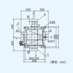 パナソニック 中間ダクトファン 1～3室用 残置運転機能付 電動気密シャッター1個付 樹脂製  FY-18DPC1ST 画像3