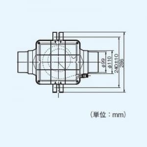 パナソニック 中間ダクトファン 1室用 風圧式シャッター 樹脂製  FY-12DZC1 画像3