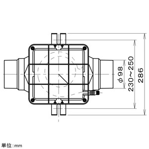 パナソニック 中間ダクトファン サニタリー用 BL認定品 パイプ径φ100mm 風圧式シャッター付  FY-12DZC1BL 画像3