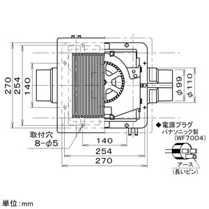 パナソニック 天井埋込形換気扇 サニタリー用 BL認定品 埋込寸法□240mm パイプ径φ100mm 風圧式高気密シャッター付  FY-24CP6BL 画像3