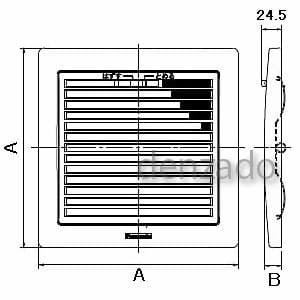 パナソニック ルーバー 天井埋込形換気扇用 フィルター付 L77タイプ 240mm ホワイト  FY-17L77 画像2