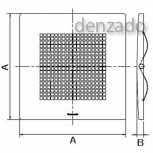 パナソニック ルーバー 天井埋込形換気扇用 樹脂製 L56タイプ 240mm ホワイト  FY-17L56 画像2