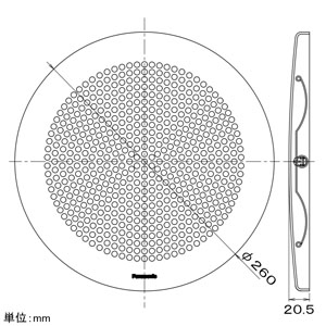 パナソニック 専用ルーバー 20タイプ用 天井埋込形換気扇用 丸形・丸穴タイプ ホワイト  FY-20L61 画像2