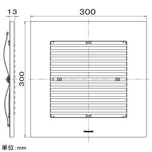 パナソニック 専用ルーバー 24タイプ用 天井埋込形換気扇用 角形・格子タイプ ライトブラウン  FY-24L84 画像2