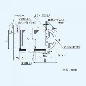 パナソニック インテリア形有圧換気扇 低騒音形 インテリアメッシュタイプ  FY-25LSM 画像2