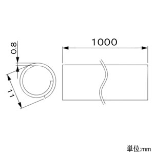 因幡電工 吊りボルト用化粧カバー 《めかくし棒》 屋内専用 全ねじボルトW3/8・M10専用  BC3-W 画像2
