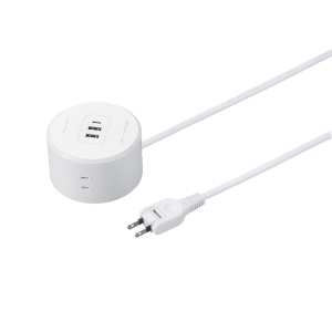YAZAWA(ヤザワ) 丸型タップ4個口PD20W0.5m白 H47005PD20WH