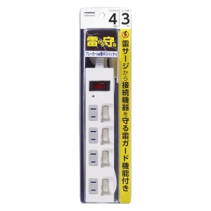 YAZAWA(ヤザワ) 個別集中スイッチ付節電タップ4個口3m白  Y02BKS453WH 画像2