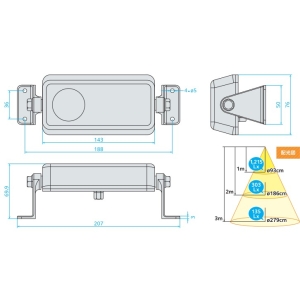 ルクス 厨房専用電源一体型LEDランプ レンジフード用LEDランプ  LLE-1000 画像2