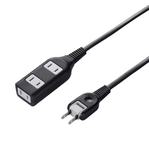 YAZAWA(ヤザワ) 裏面フックマグネット付タップ 3個口2m黒 H4HJS302BK