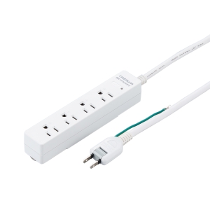 YAZAWA(ヤザワ) 3Pマグネットフック付タップ4個口5m白 H5HJKP405WH