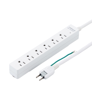 YAZAWA(ヤザワ) 3Pマグネットフック付タップ6個口2m白 H5HJKP602WH