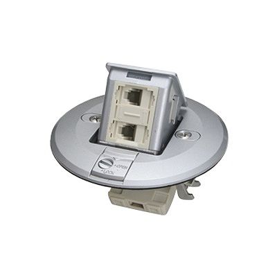(N)明工社 【生産完了】フロアコンセント 電話用 6極4心 MD8537