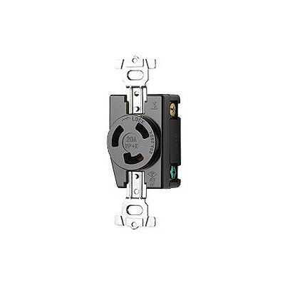 (N)明工社 【生産完了】接地2P 20A 引掛埋込コンセント 20A 250V 黒 L6-20R準拠 MH2877