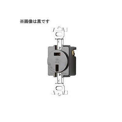(N)明工社 2P 20A 埋込コンセント 20A 250V 白 MU2804W