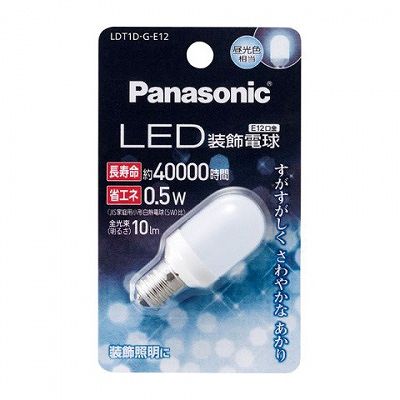 パナソニック EVERLEDS LED装飾電球: 0.5W(昼光色相当)  LDT1DGE12