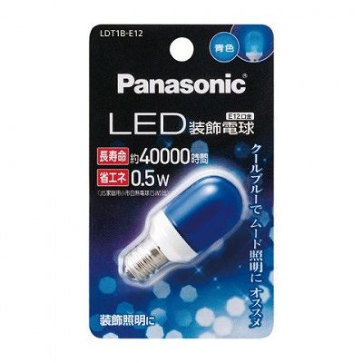 パナソニック EVERLEDS LED装飾電球: 0.5W(青色相当)  LDT1BE12