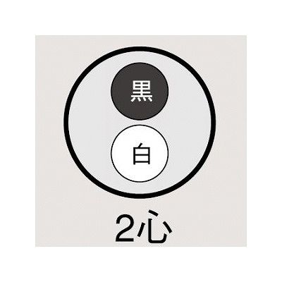 富士電線 ビニルキャブタイヤ丸形コード 0.3m  2心 100m巻 灰色  VCTF0.3SQ×2C×100mハイ 画像3