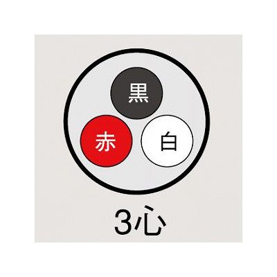 富士電線 マイクロホン用ビニルコード 3心 2.0m  100m巻き 灰色  MVVS2.0SQ×3C×100m 画像3
