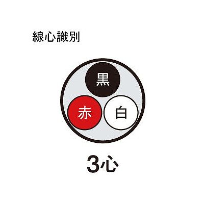 富士電線 ビニルキャブタイヤケーブル 14m  3心 100m巻  VCT14SQ×3C×100m 画像2