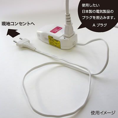 YAZAWA(ヤザワ) 海外旅行用変圧器130V240V38W  コード付き  HTDC130240V38W 画像2