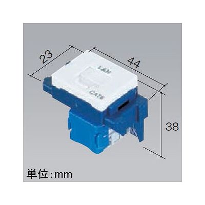 パナソニック 埋込型情報モジュラジャック CAT6 「LAN」表示付 ホワイト NR3170W