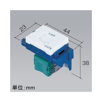 パナソニック 埋込型情報モジュラジャック CAT5E 「LAN」表示付 ホワイト  NR3160W 画像2