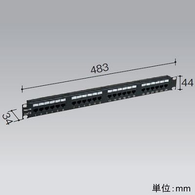 パナソニック モジュラ型パッチパネル 110タイプ 24ポート CAT5E ブラック  NR21325B 画像3