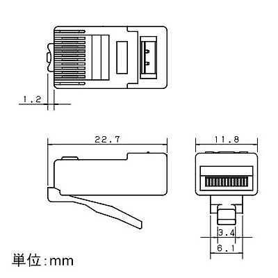 パナソニック RJ45モジュラプラグ ハイパフォーマンス型 100個入り  NR3550 画像2