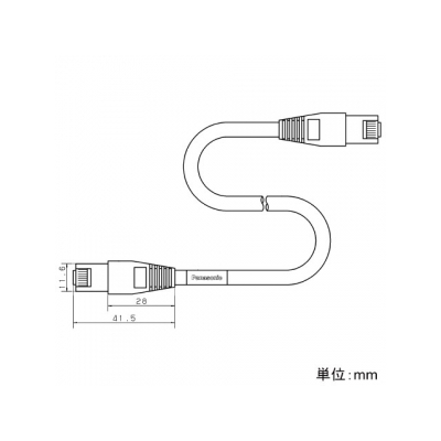 パナソニック モジュラ型コード CAT6 コード長1.0m グレー  NR11601 画像2