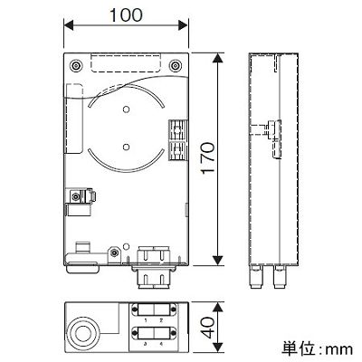 パナソニック 壁面用光スプライスボックス SC2連 ポート数4  NR653204 画像2