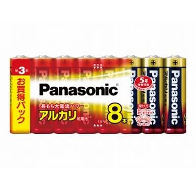 パナソニック アルカリ乾電池 単3形 8個入×5パックセット LR6XJ8SW-5SET