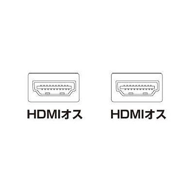 サンワサプライ ハイスピードHDMIケーブル 黒 1m  KM-HD20-10H 画像2