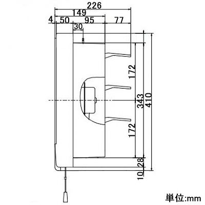 高須産業 台所用・一般用換気扇 スタンダードタイプ 30cm 連動式シャッター  FT-300 画像3