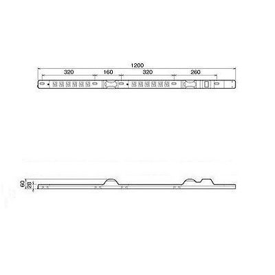 明工社 FM30Aコンセントバー 19インチラック用 12個口 30A 125V 15A 安全ブレーカ×2(6×2分岐) 電流監視装置付  MR7952 画像2