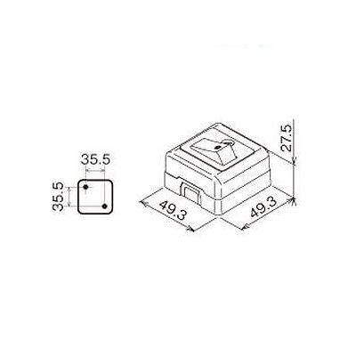 明工社 エレガントタンブラスイッチ 片切 10A 300V  MR3020 画像2