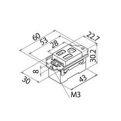 明工社 UL・CSA 輸出機器用 ML接地コンセント 15A 125V  ME8503 画像2